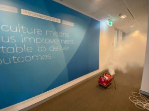 Rent Smoke Machine - Testing How Quickly Smoke Is Removed - IPC NSW