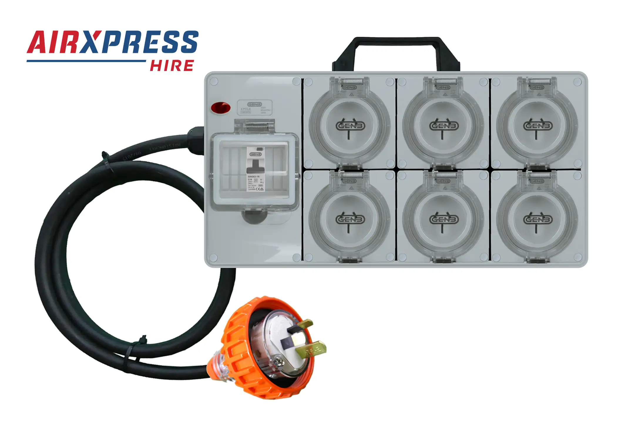 15 Amp Single Phase Distribution Board to 6 x 15 Hire