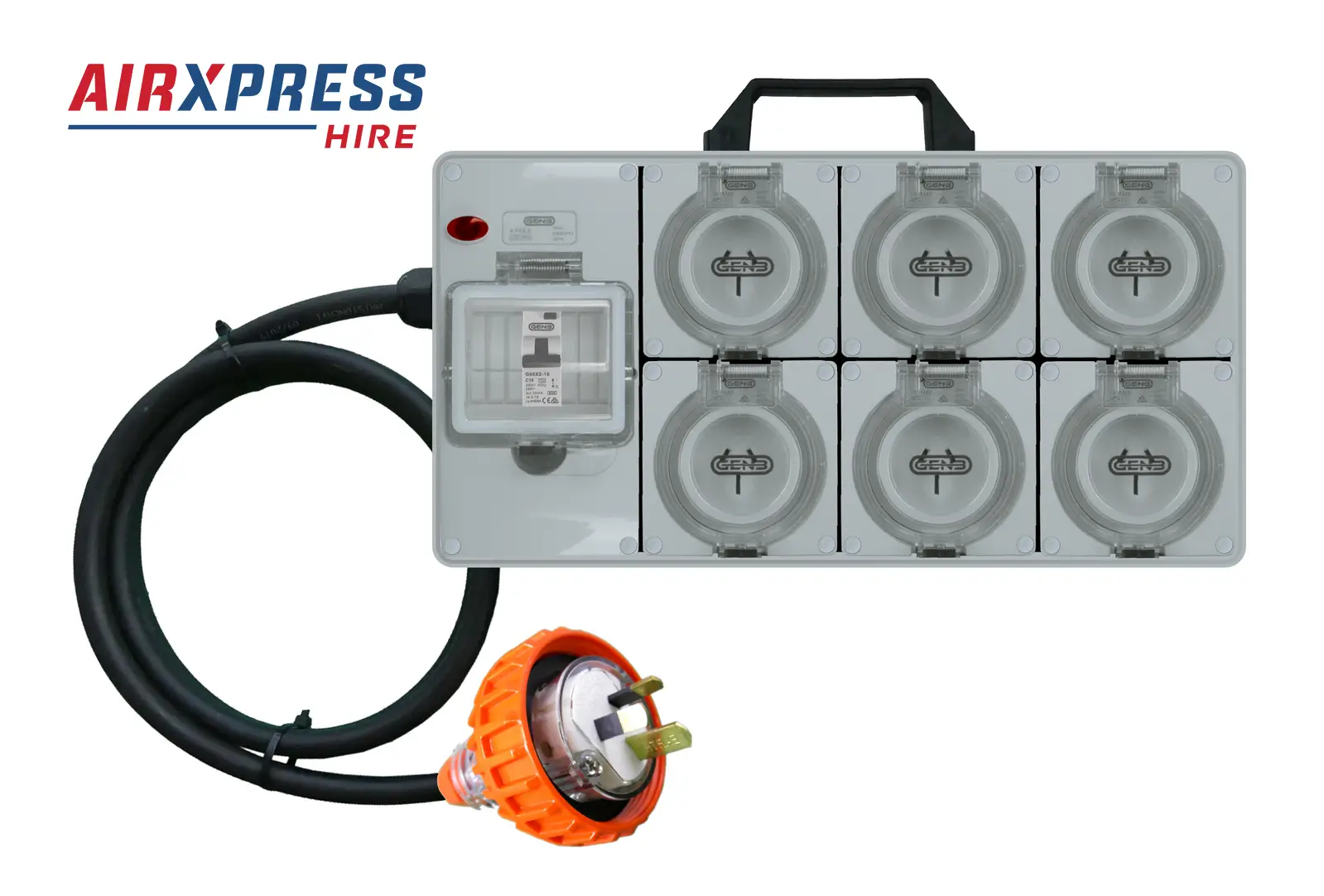 20 Amp Single Phase Distribution Board to 6 x 15 rental hire