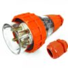 4 Pin 32 Amp Australian Straight Plug to 5 Pin 32 Amp Australia Socket – for 4 Pin Appliances using 5 pin extension chords